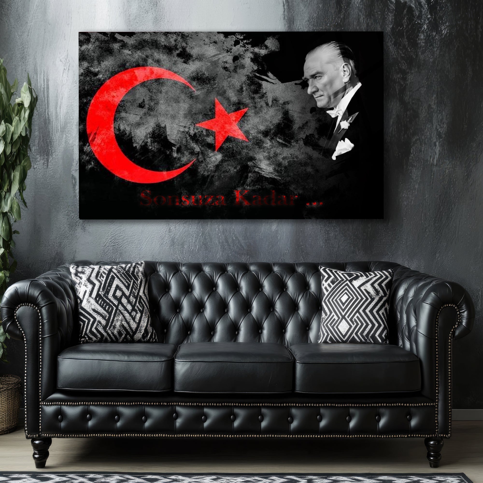 ATATÜRK TEMALI YATAY CAM TABLOLAR