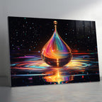 Renkli Soyut Temperlenmiş Cam Tablo