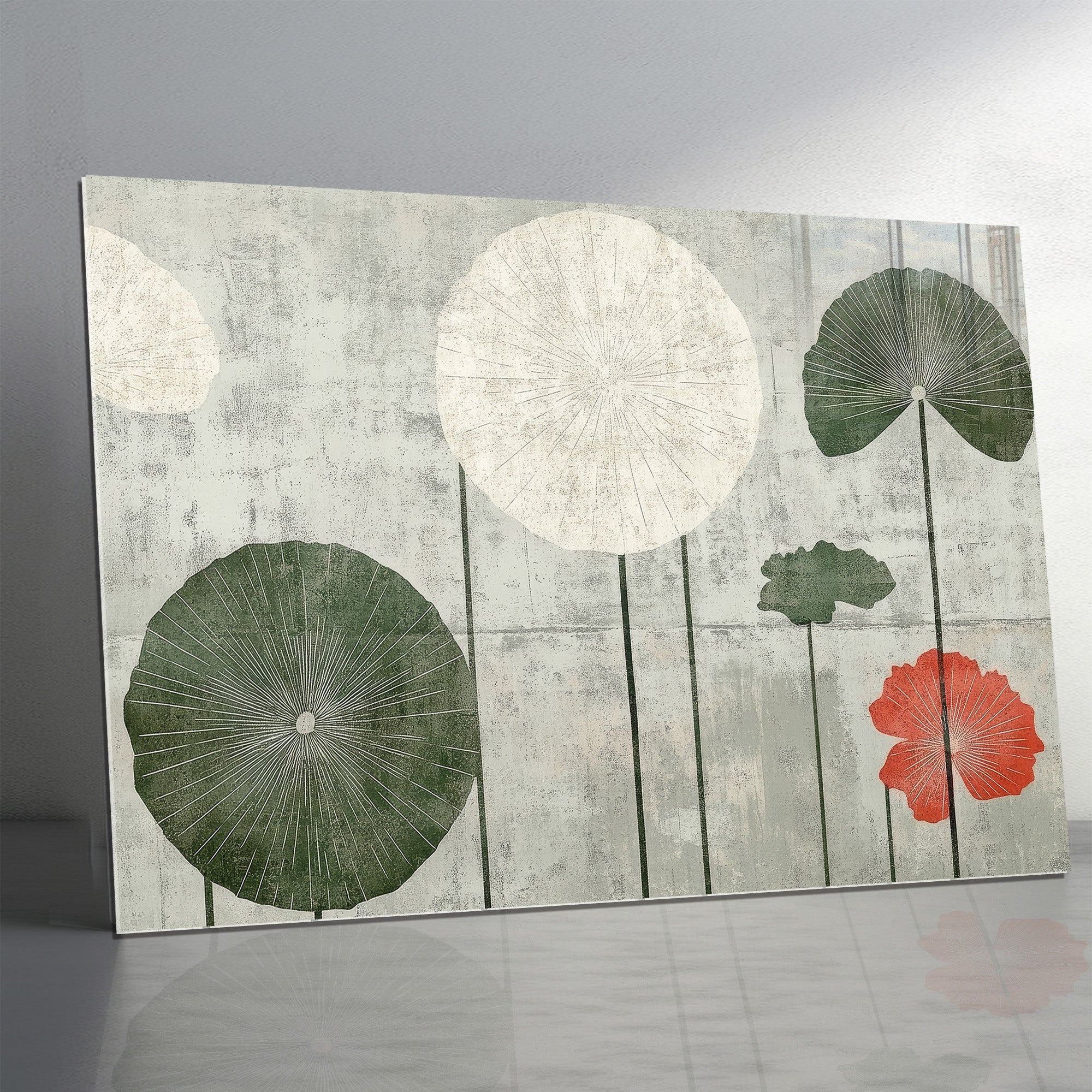 Renkli  Soyut Temperlenmiş Cam Tablo