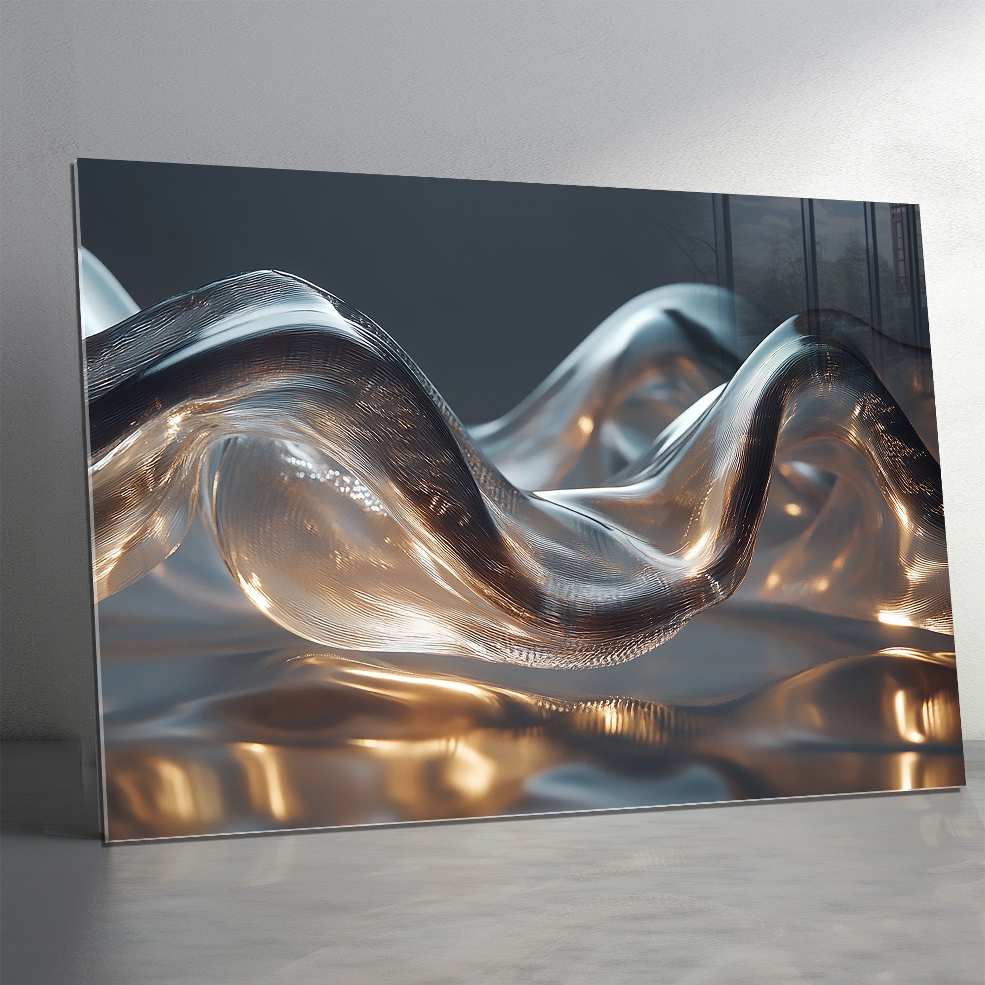 Renkli Soyut Temperlenmiş Cam Tablo