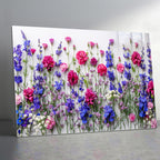 Tempered Cam Çiçek Desenli Duvar Tablosu – Renkli Doğa Sanatı, Modern Ev Dekoru, Canlı Çiçek Tasarımı