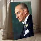 Atatürk Temalı Temperli Cam Duvar Tablosu – Premium UV Baskı, Modern & Şık Dekor