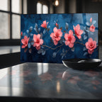 Renkli Ocak Arkası Temperli Cam Panel – Modern Mutfak Backsplash Dekoru