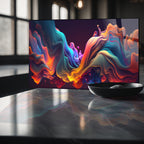 Renkli Ocak Arkası Temperli Cam Panel – Modern Mutfak Backsplash Dekoru