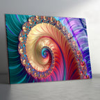 Temperli Cam Duvar Tablosu  Renkli Soyut