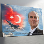 Atatürk Temalı Temperli Cam Duvar Tablosu – Premium UV Baskı, Modern & Şık Dekor