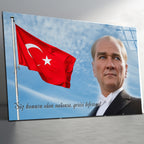 Atatürk Temalı Temperli Cam Duvar Tablosu – Premium UV Baskı, Modern & Şık Dekor