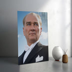 Atatürk Temalı Temperli Cam Duvar Tablosu – Premium UV Baskı, Modern & Şık Dekor