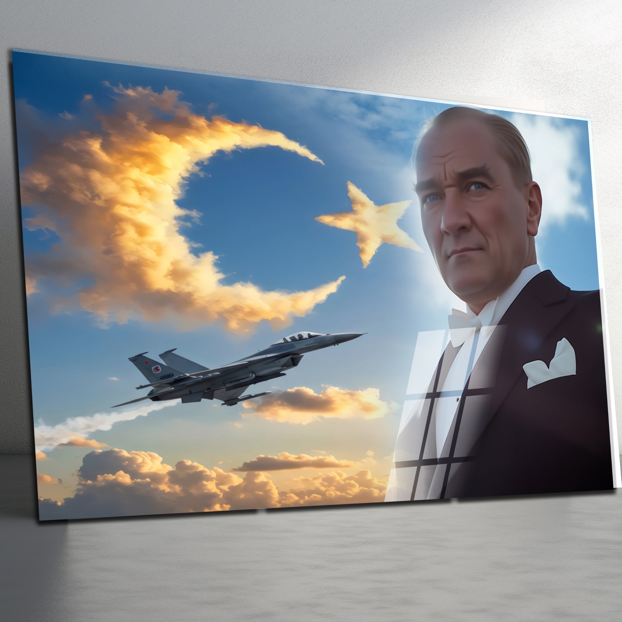 Atatürk Temalı Temperli Cam Duvar Tablosu – Premium UV Baskı, Modern & Şık Dekor (Kopya) (Kopya)