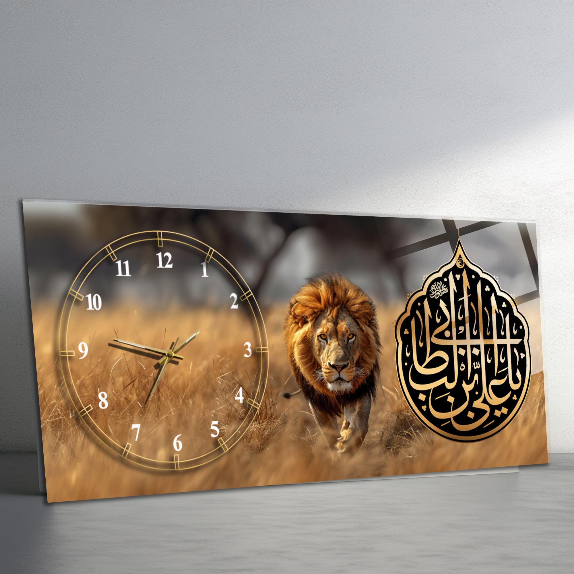 Tempered Glass Wall Art – Ya Latif (Yâ Latîfu el-tuf binâ) İslami Duvar Saati