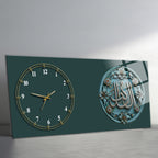 Temperli Cam Duvar Saati – El Vekîl Yazılı İslami Hat Tasarımı