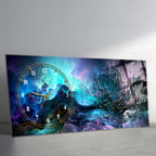 Temperli Cam Duvar Saati – La İlahe İllallah Muhammedün Resulullah Yazılı