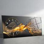 Temperli Cam Duvar Saati – La İlahe İllallah Muhammedün Resulullah Yazılı