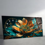 Temperli Cam Duvar Saati – La İlahe İllallah Muhammedün Resulullah Yazılı