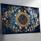 Hummingbird and Flower Themed Stained Glass Tempered Glass Painting – Colorful Nature Wall Decor