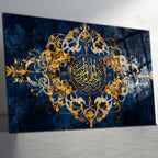 Hummingbird and Flower Themed Stained Glass Tempered Glass Painting – Colorful Nature Wall Decor