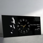 Temperli Cam Saat –Atatürk Portresi  Tasarım, Premium UV Baskı Duvar Saati