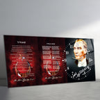 Temperli Cam Saat –Atatürk Portresi  Tasarım, Premium UV Baskı Duvar Saati