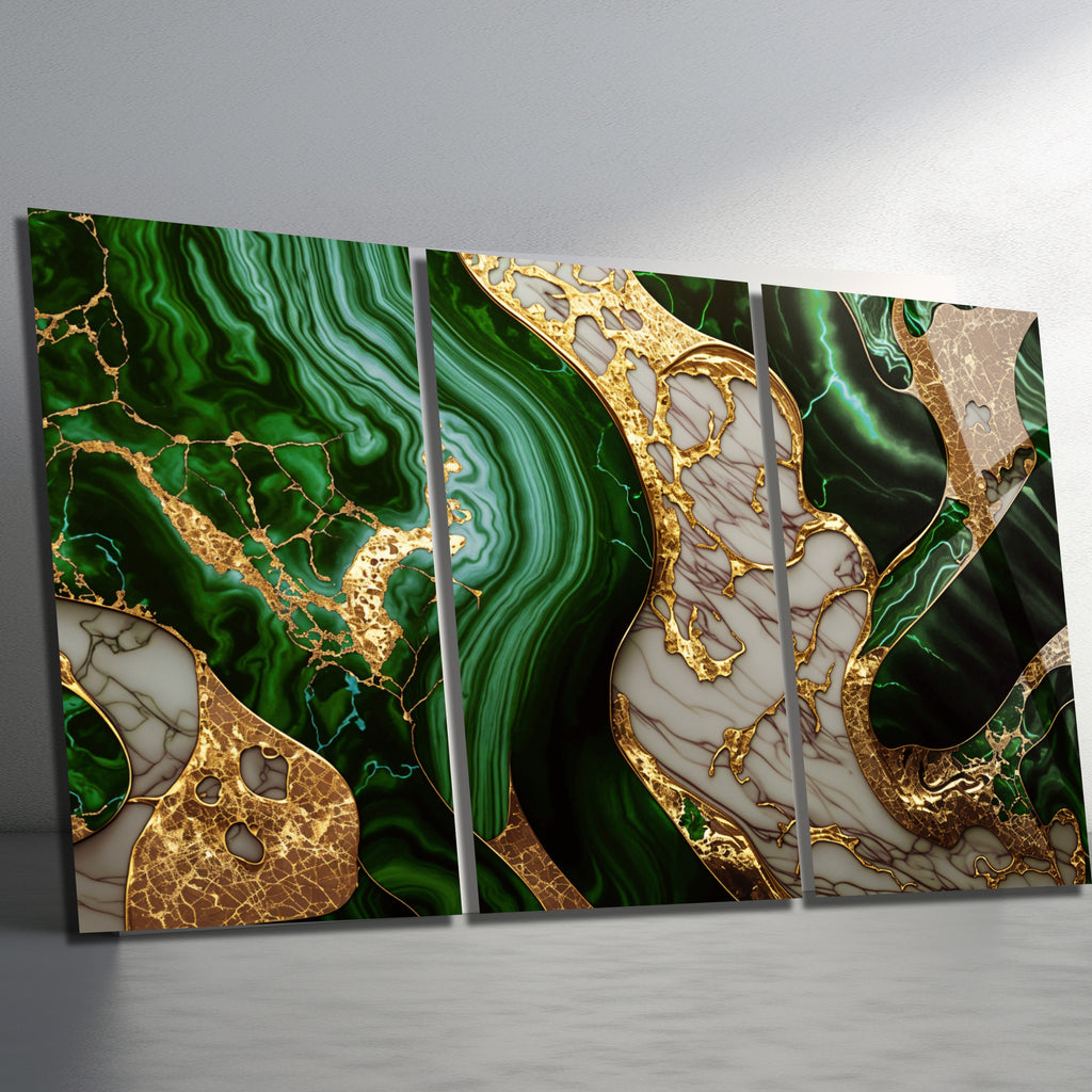 3 Parçalı Temperli Cam Duvar Tablosu