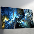 3 Parçalı Temperli Cam Duvar Tablosu Soyut