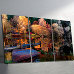 3 Parçalı Temperli Cam Duvar Tablosu Manzara