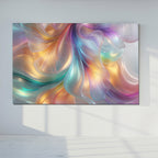 Renkli ipeksi Soyut Temperlenmiş Cam Tablo, Modern 3D Duvar Dekoru, Şık ve Lüks Cam Sanat Eseri