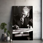 Atatürk Temalı Temperli Cam Duvar Tablosu – Premium UV Baskı, Modern & Şık Dekor