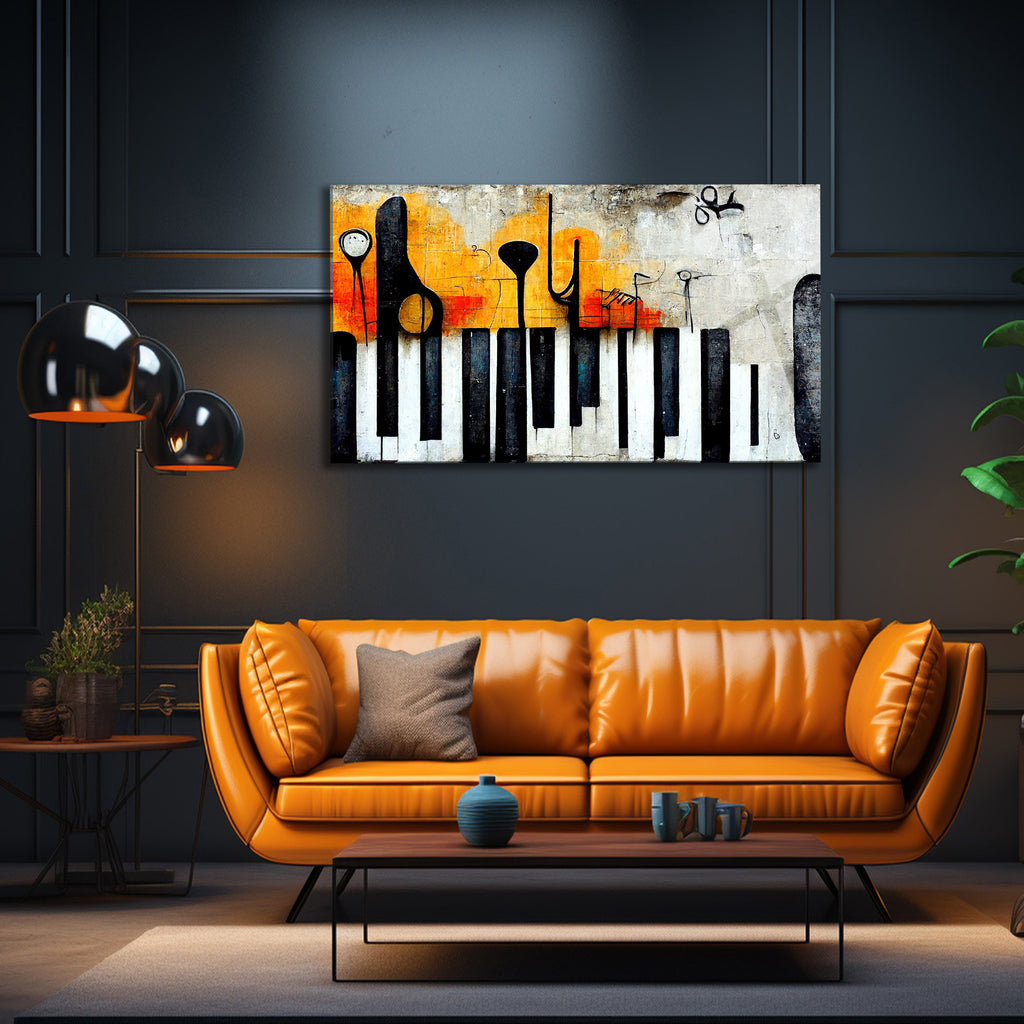 Temperli Cam Duvar Tablosu  Soyut Sokak Sanatalrı