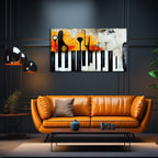 Temperli Cam Duvar Tablosu  Soyut Sokak Sanatalrı