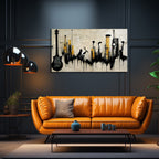 Temperli Cam Duvar Tablosu  Soyut Sokak Sanataları