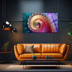 Temperli Cam Duvar Tablosu  Renkli Soyut