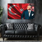 Atatürk Temalı Temperli Cam Duvar Tablosu – Premium UV Baskı, Modern & Şık Dekor