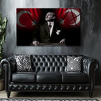 Atatürk Temalı Temperli Cam Duvar Tablosu – Premium UV Baskı, Modern & Şık Dekor