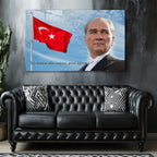 Atatürk Temalı Temperli Cam Duvar Tablosu – Premium UV Baskı, Modern & Şık Dekor