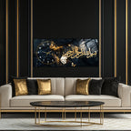 Tempered Glass Wall Art – Besmele (Bismillahirrahmanirrahim) İslami Duvar Saati