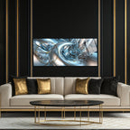 Temperli Cam Duvar Saati – La İlahe İllallah Muhammedün Resulullah Yazılı