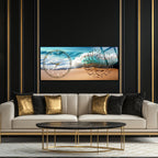 Temperli Cam Duvar Saati – La İlahe İllallah Muhammedün Resulullah Yazılı