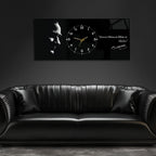 Temperli Cam Saat –Atatürk Portresi  Tasarım, Premium UV Baskı Duvar Saati