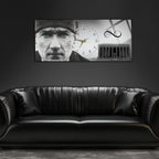 Temperli Cam Saat –Atatürk Portresi  Tasarım, Premium UV Baskı Duvar Saatİ