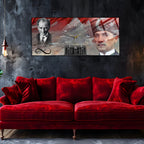 Temperli Cam Saat –Atatürk Portresi  Tasarım, Premium UV Baskı Duvar Saatİ