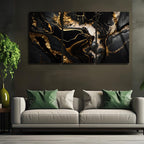 3 Parçalı Temperli Cam Duvar Tablosu Mermer Temalı