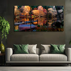 3 Parçalı Temperli Cam Duvar Tablosu Manzara