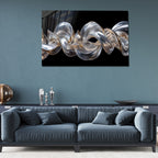 Renkli Soyut Temperlenmiş Cam Tablo