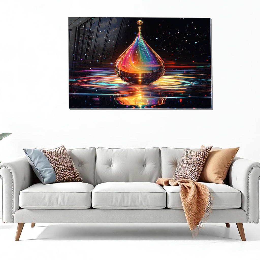 Renkli Soyut Temperlenmiş Cam Tablo