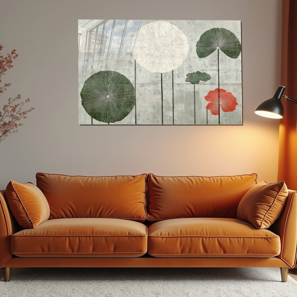 Renkli  Soyut Temperlenmiş Cam Tablo