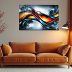Renkli Soyut Temperlenmiş Cam Tablo
