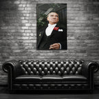 Atatürk Temalı Temperli Cam Duvar Tablosu – Premium UV Baskı, Modern & Şık Dekor