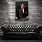 Atatürk Temalı Temperli Cam Duvar Tablosu – Premium UV Baskı, Modern & Şık Dekor