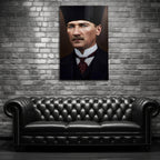 Atatürk Temalı Temperli Cam Duvar Tablosu – Premium UV Baskı, Modern & Şık Dekor