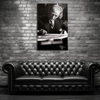 Atatürk Temalı Temperli Cam Duvar Tablosu – Premium UV Baskı, Modern & Şık Dekor